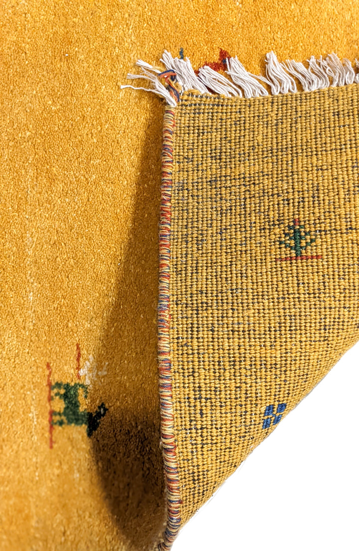 Überfärbter Gabbeh-Teppich – Größe: 6,3 x 4,9