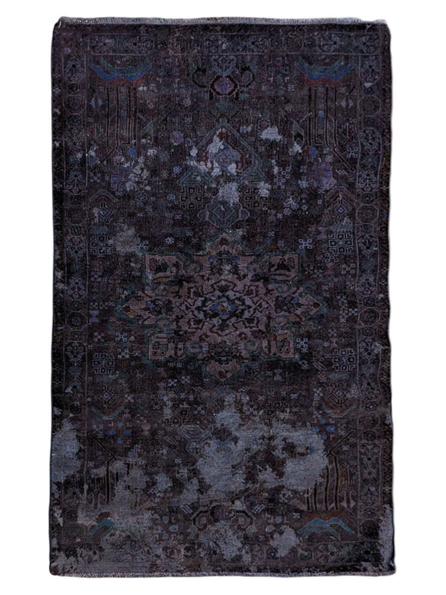 Baluchi Vintage Tribal Overdyed Rug - Size: 5.6 x 3.9