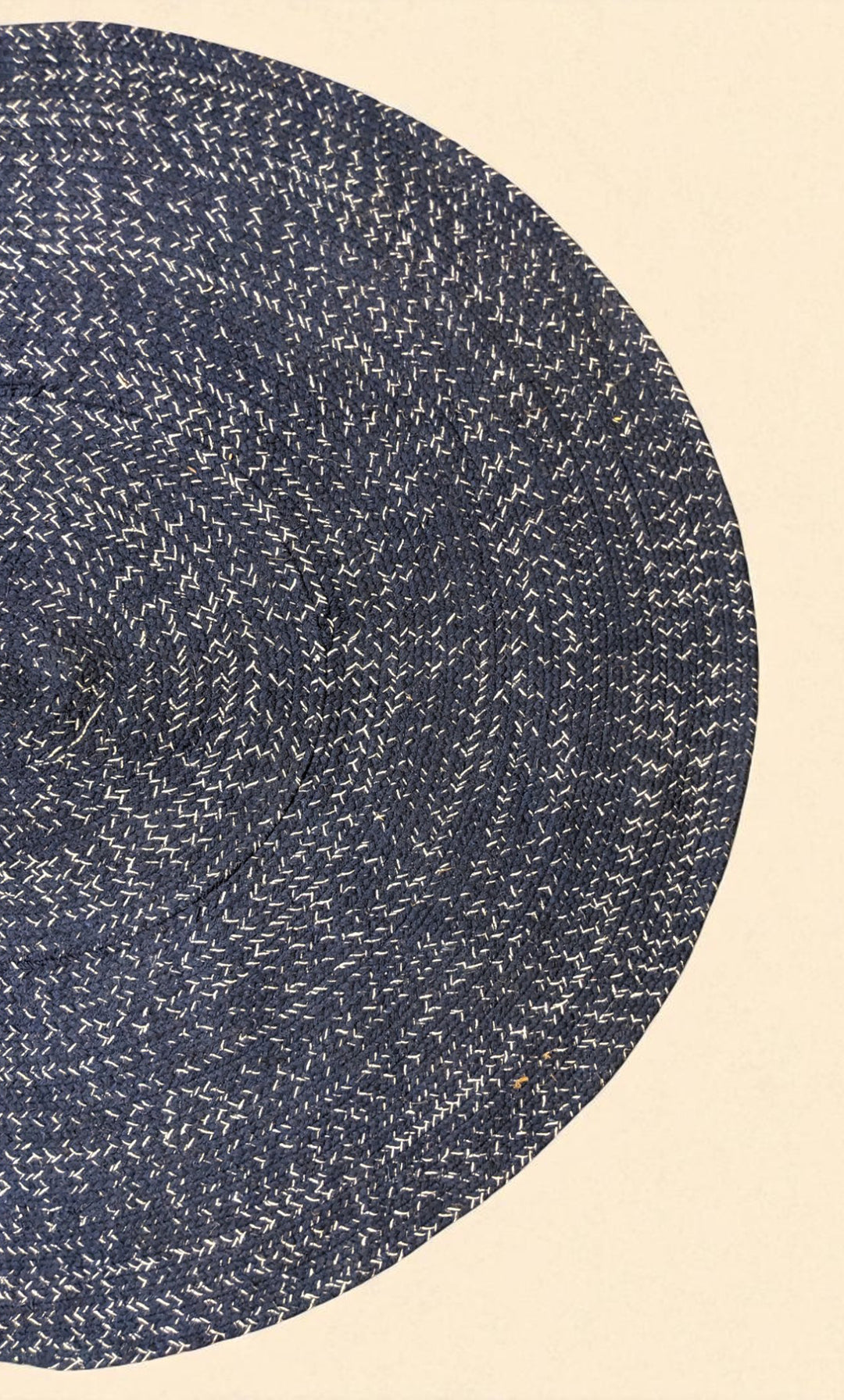 Braided Overdyed Round Jute Rug - Size: 4 x 4