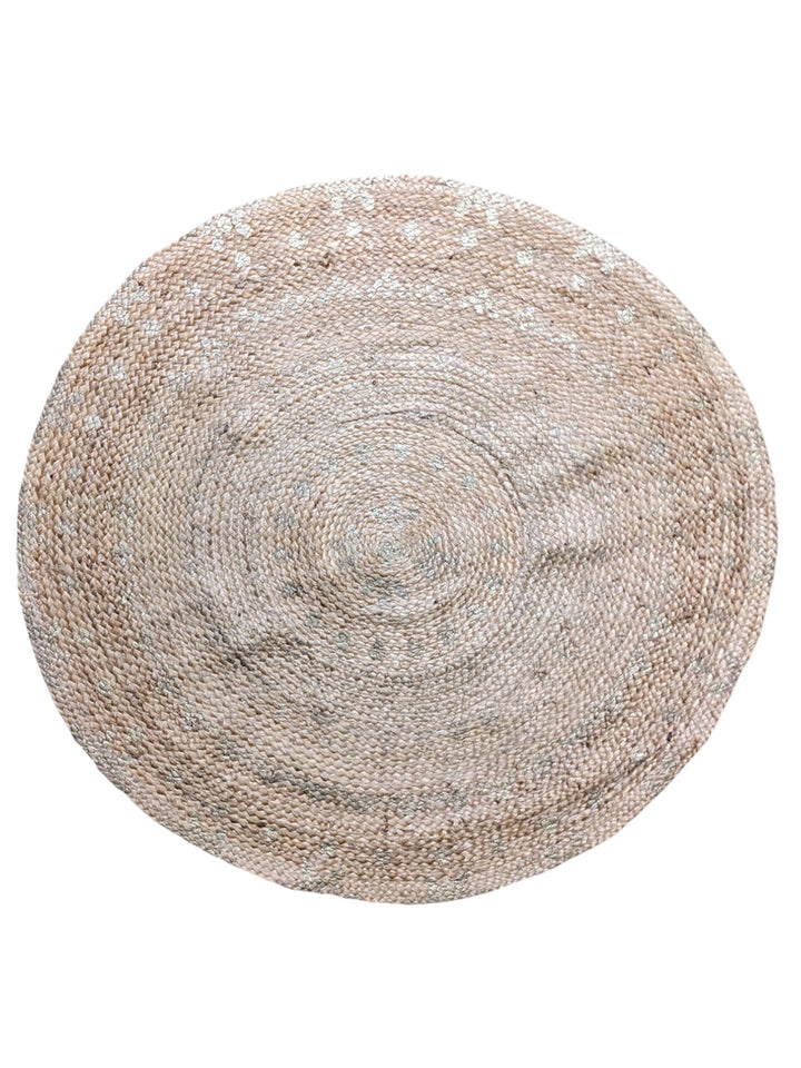 Chunky Natural Jute Rug - Size: 3.9 x 3.9
