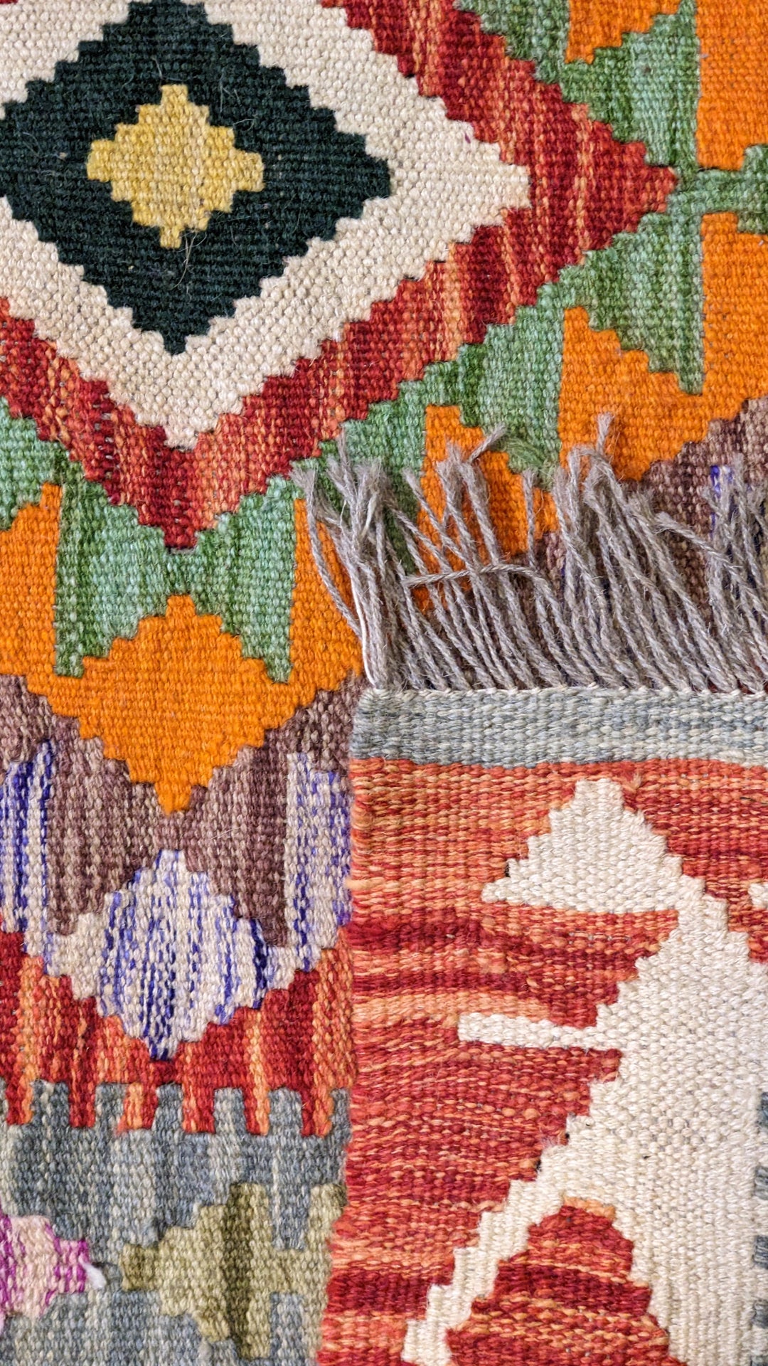 Maimana Afghanistan Kilim Rug - Size: 4.10 x 3.3