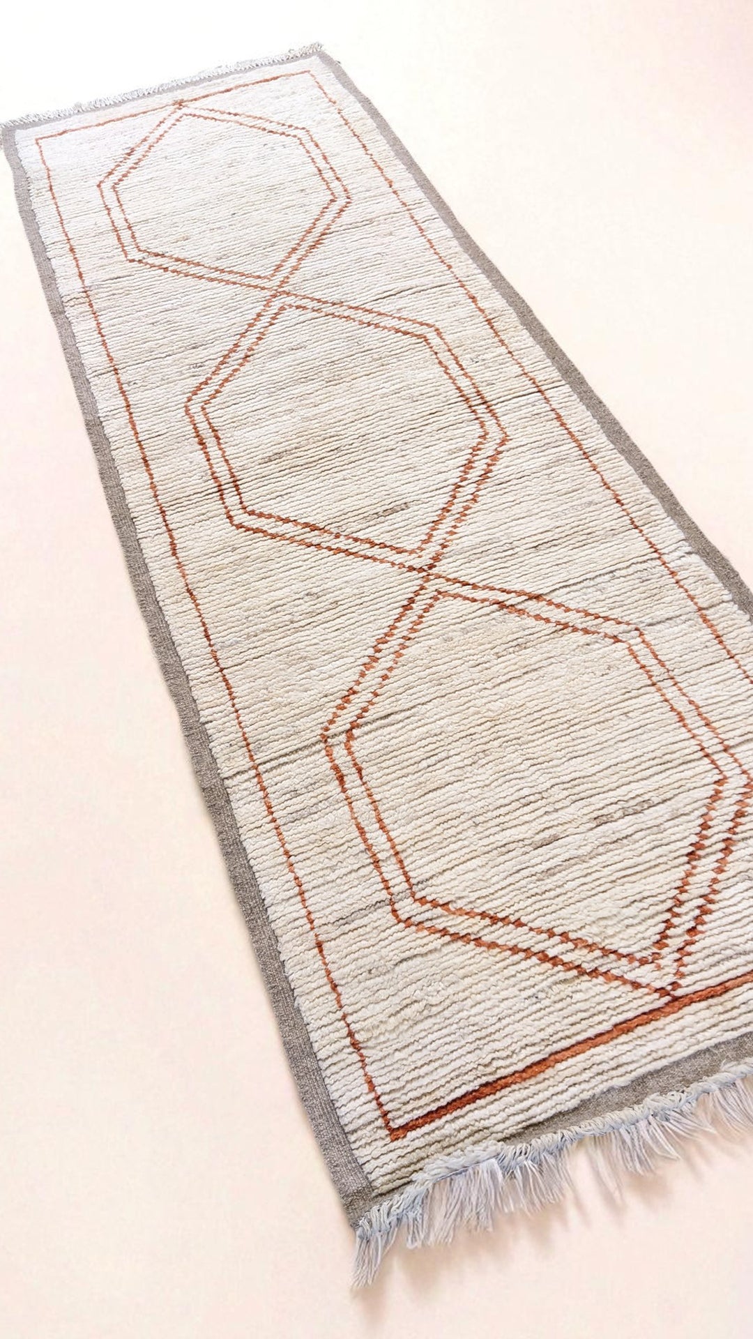 Moroccan Modern Runner - Size: 8.2 x 2.9