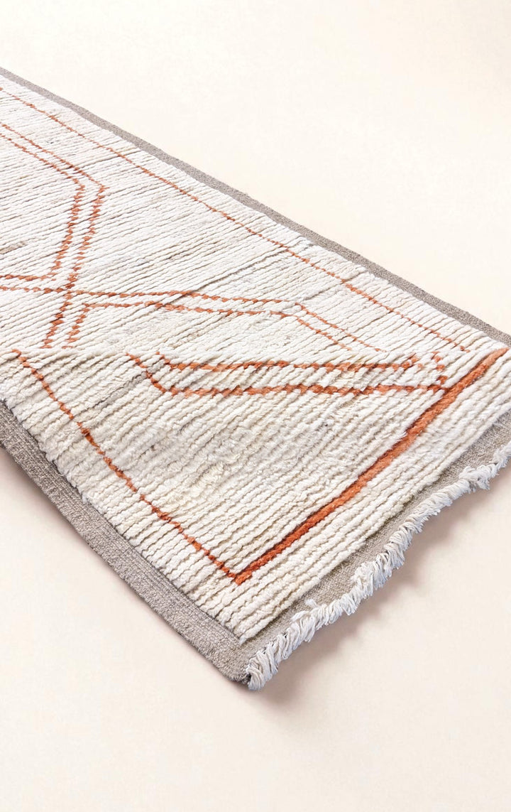 Moroccan Modern Runner - Size: 8.2 x 2.9