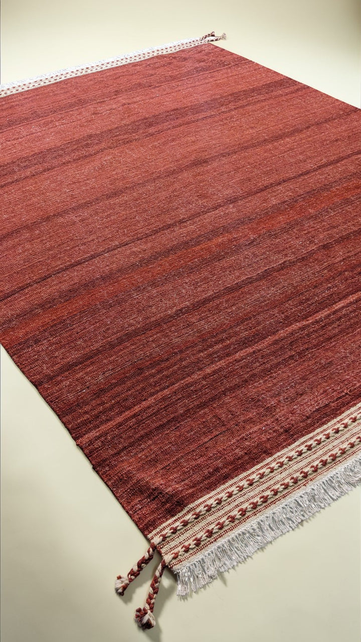 Modern Flatweave Wool Rug - Size: 10.3 x 8.5