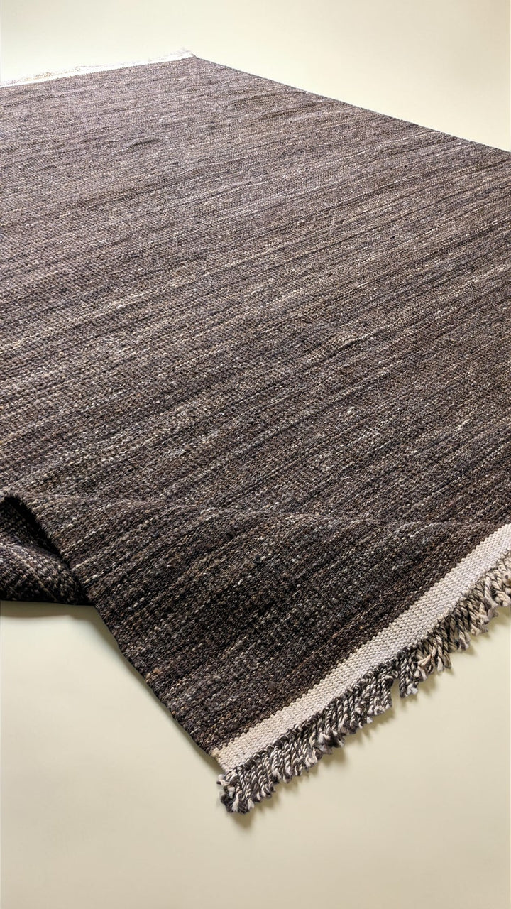 Modern Flatweave Wool Rug - Size: 10.5 x 8