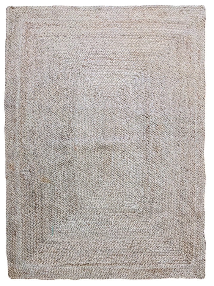 Flatweave Natural Jute Rug - Size: 5.8 x 4.1