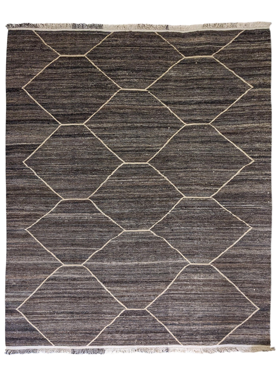 Moroccan Flatweave Rug - Size: 10.7 x 8.2