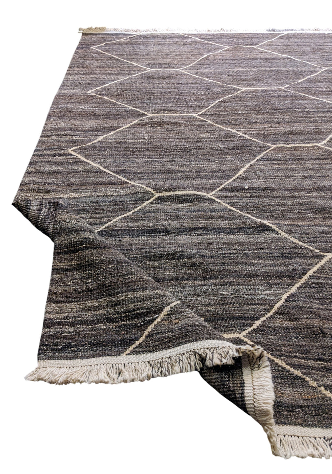 Moroccan Flatweave Rug - Size: 10.7 x 8.2