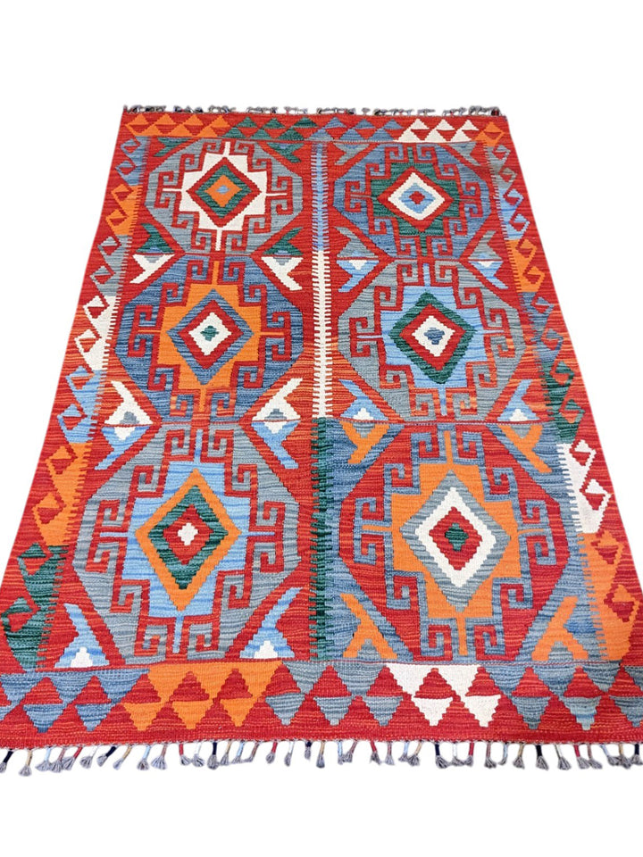 Maimana Afghanistan Kilim Rug - Size: 6.1 x 3.9