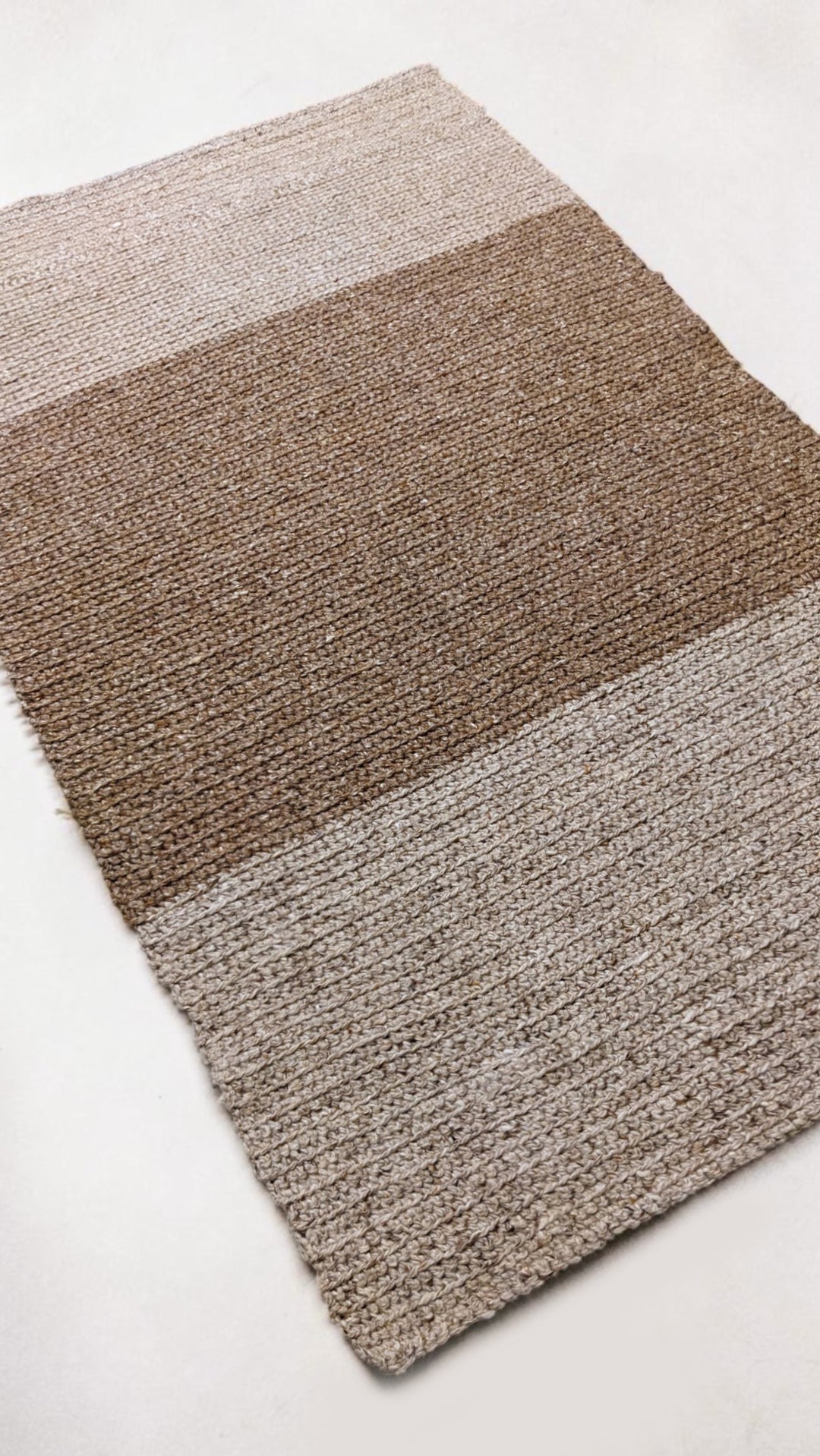 Braided Overdyed Jute Rug - Size: 7.1 x 3.9