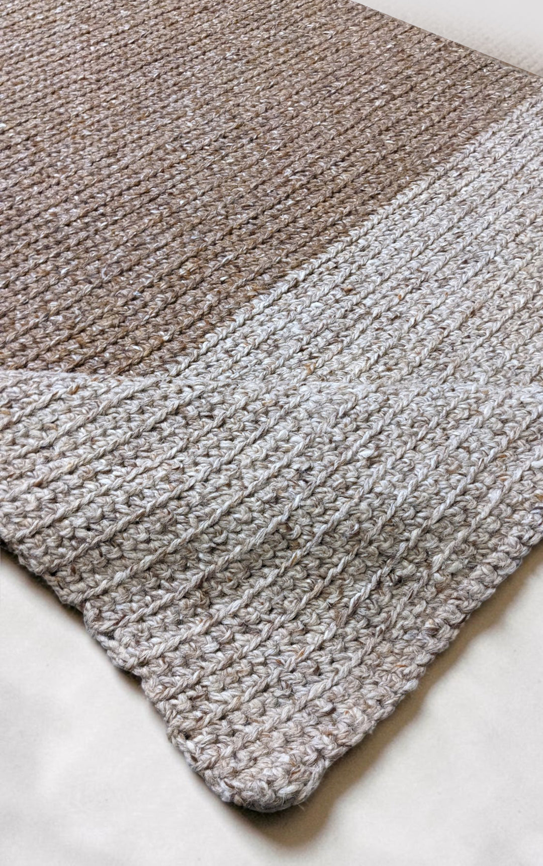 Braided Overdyed Jute Rug - Size: 7.1 x 3.9