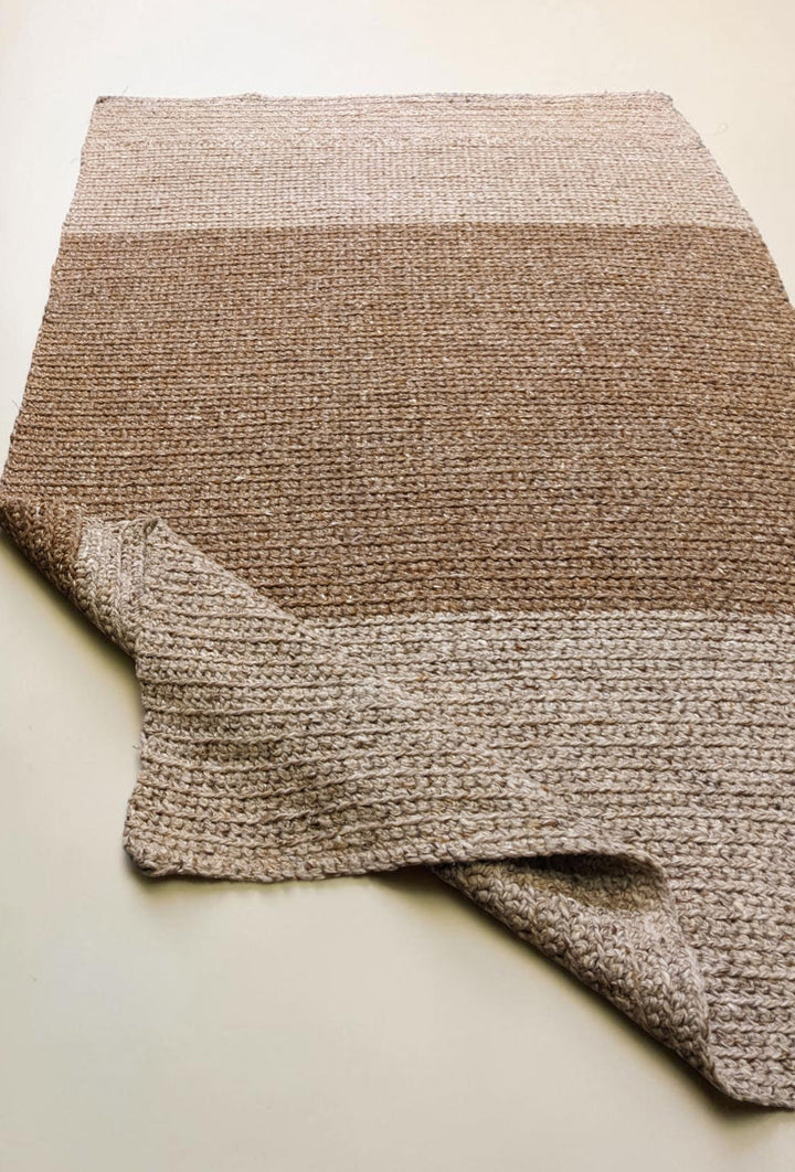 Braided Overdyed Jute Rug - Size: 7.1 x 3.9