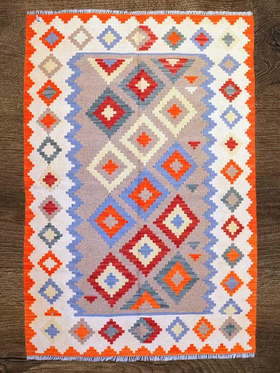 Colourful Bohemian Kilim - Size: 5.11 x 4