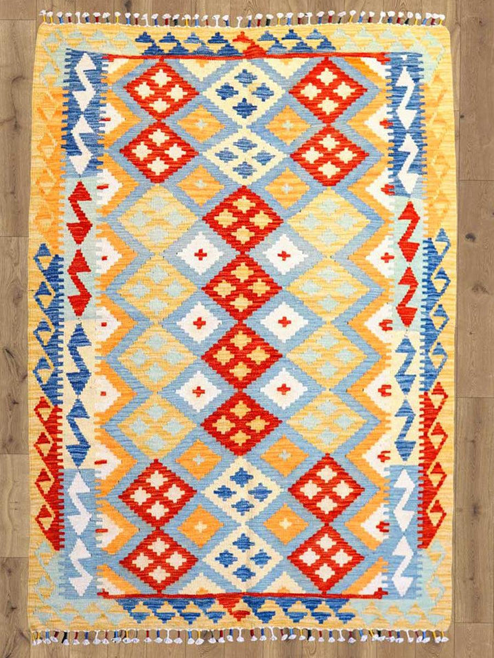 Colourful Bohemian Kilim - Size: 10.6 x 8.4