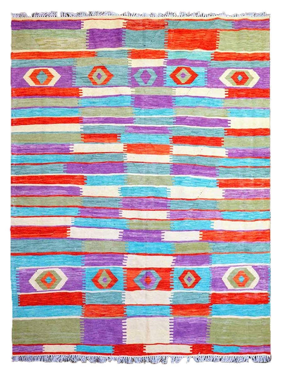 Colourful Bohemian Kilim - Size: 7.7 x 6