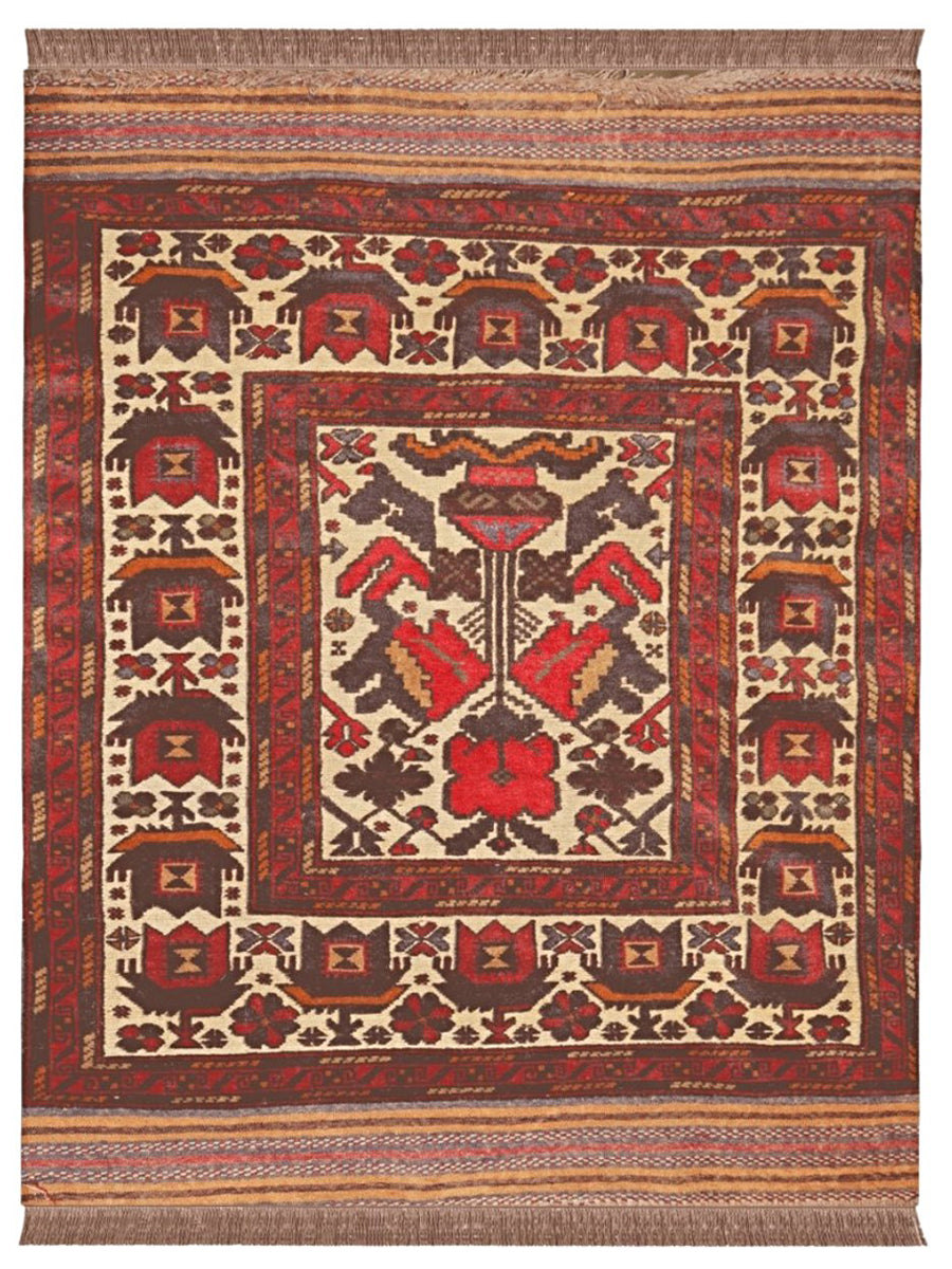 Afghani Barjesta Tribal Rug - Size: 5.7 x 3.10 - Imam Carpet Co