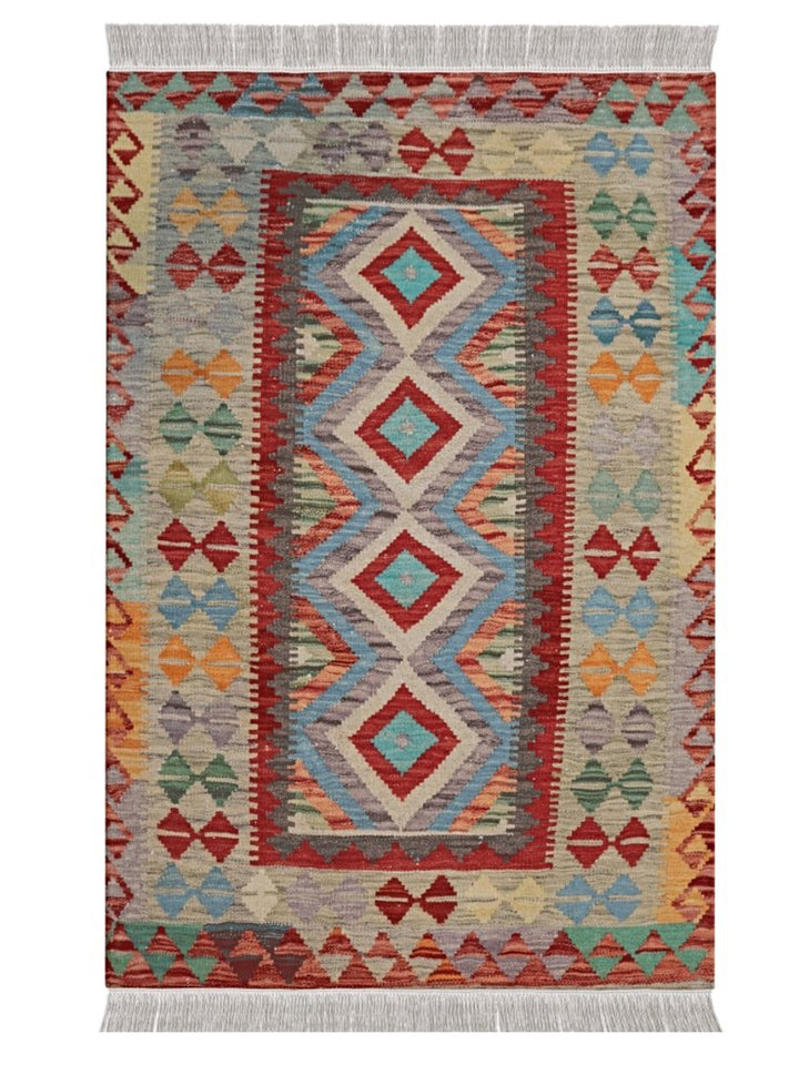 Afghani Chobi Kilim - Size: 2.5 x 4