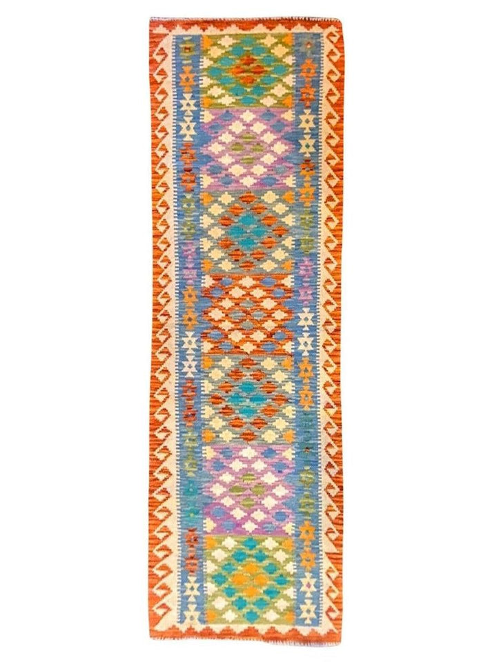 Colorful Bohemian Kilim - Size: 10.1 x 2.8
