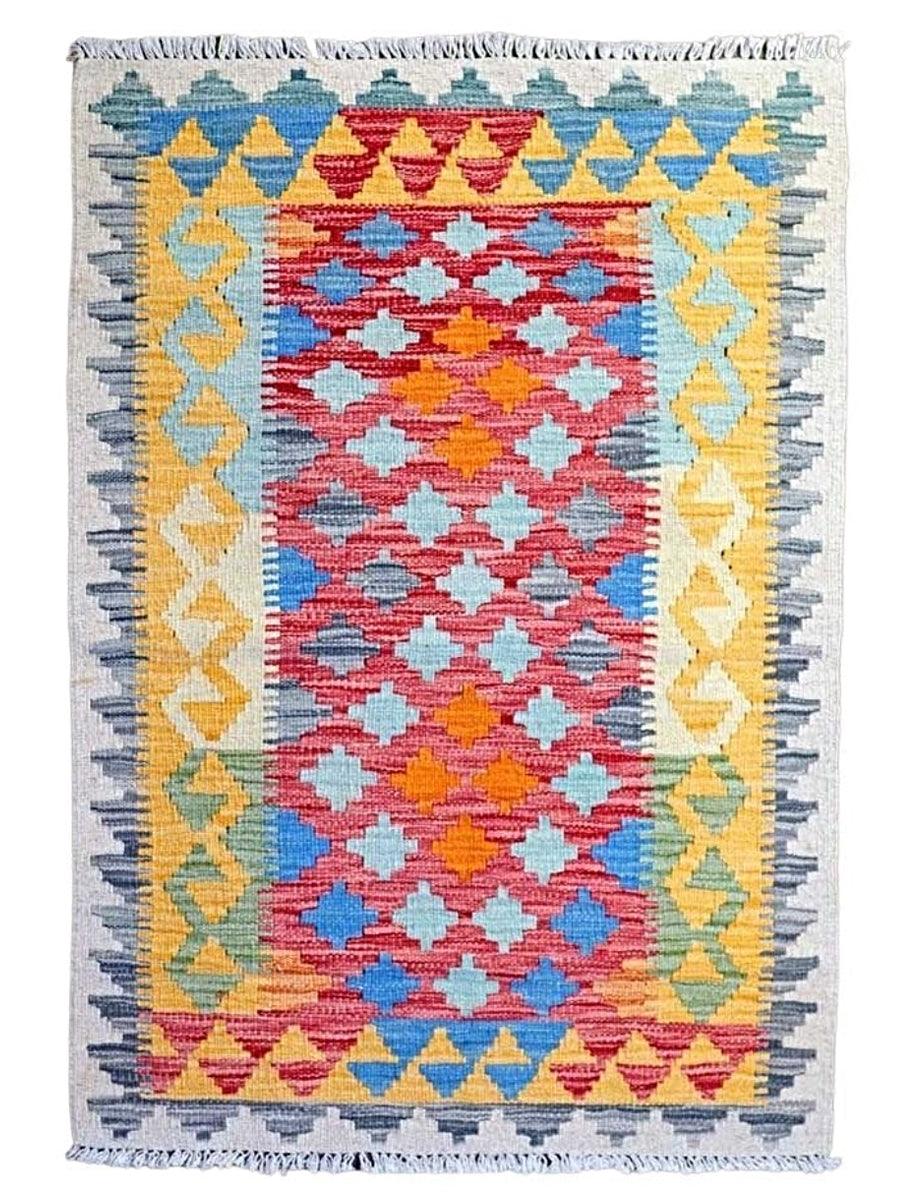 Colourful Bohemian Kilim - Size: 3.11 x 2.9