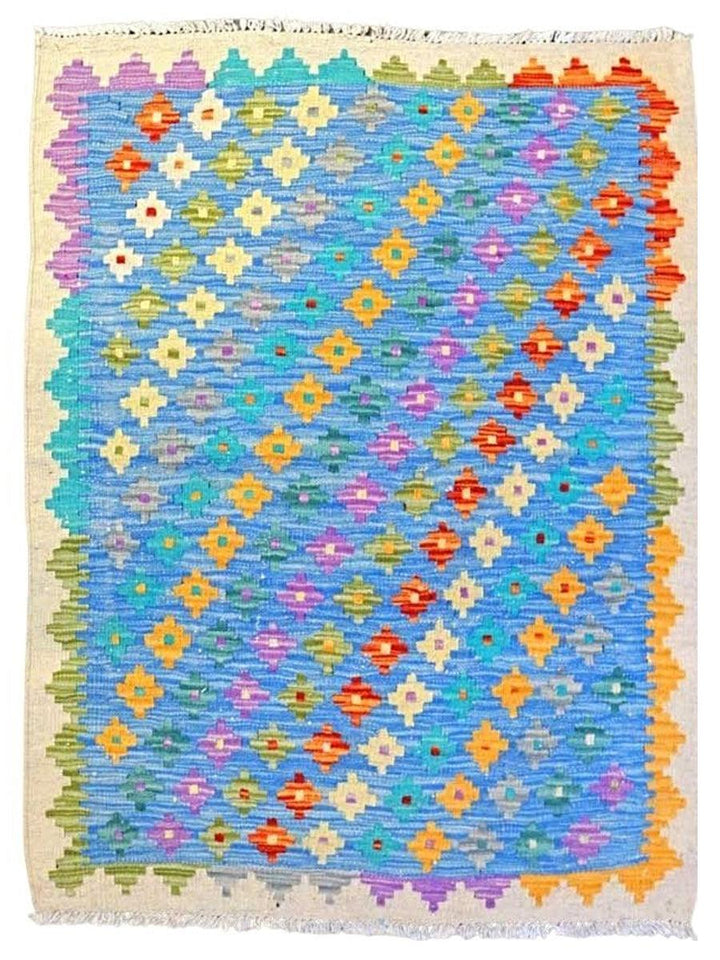 Colourful Bohemian Kilim - Size: 3.9 x 2.10