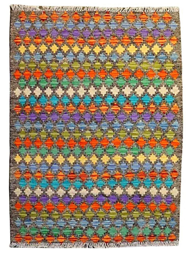 Colourful Bohemian Kilim - Size: 4.6 x 3.5