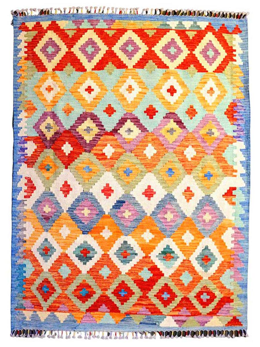 Colourful Bohemian Kilim - Size: 5.8 x 4.4