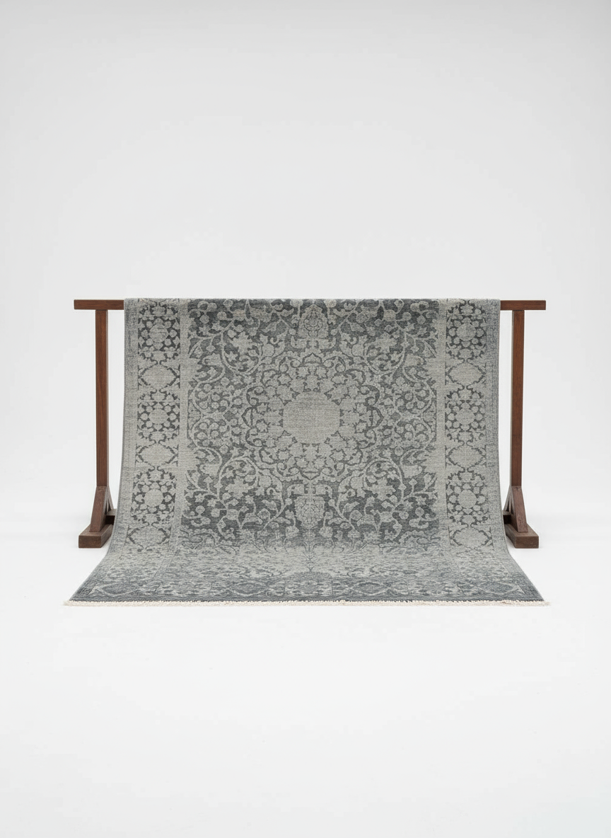 Oriental Silk Wash Chobi Rug - Size: 9.11 x 8.1