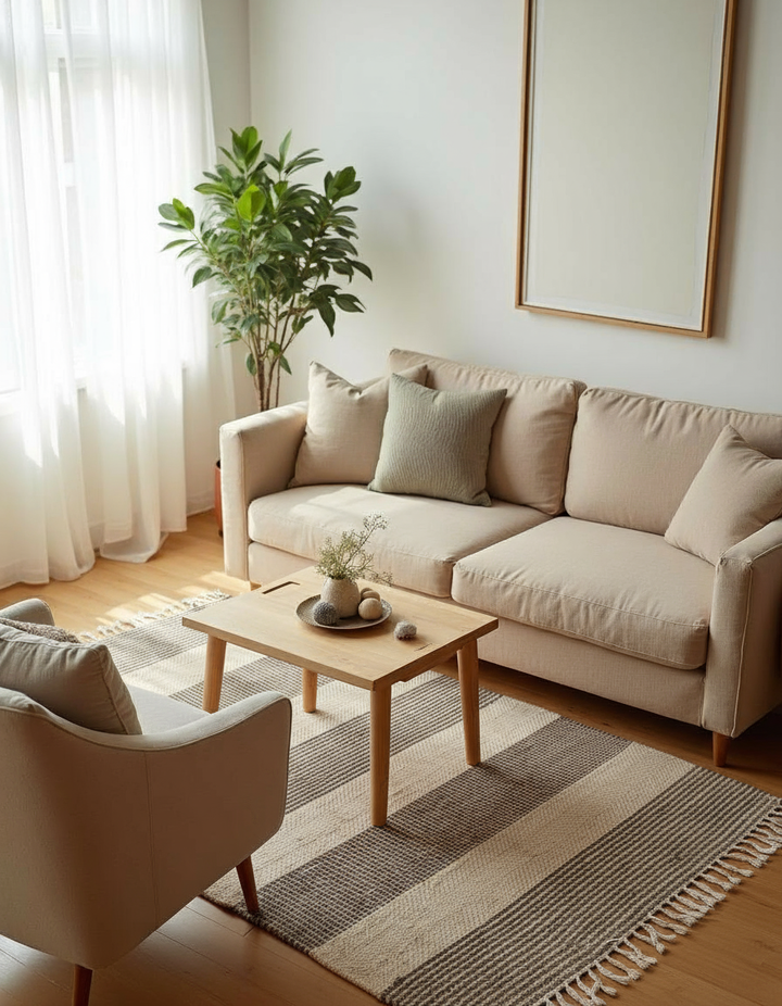 Flatweave Natural Jute Rug - Size: 6.10 x 4.4