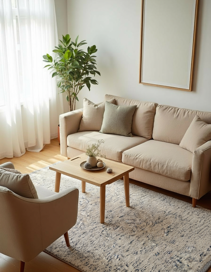 Flatweave Natural Jute Rug - Size: 6.9 x 4.4