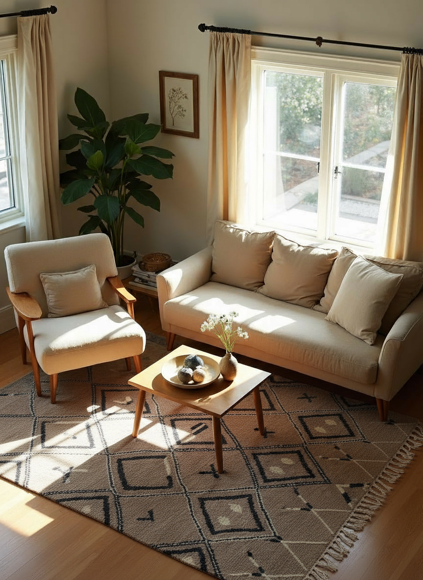 Mystical Hand Knotted Rug - Size: 8.1 x 5