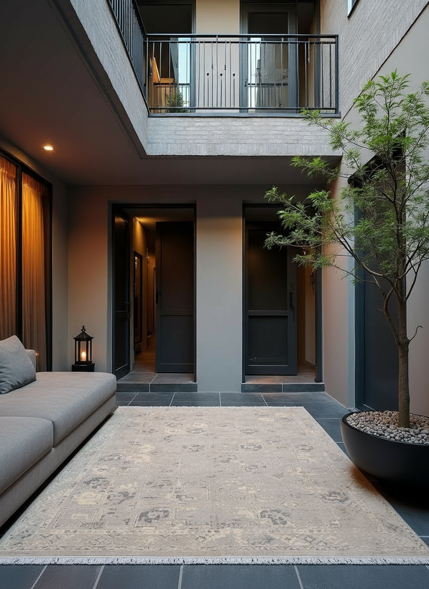 Aura Hand Knotted Rug - Size: 10.1 x 8