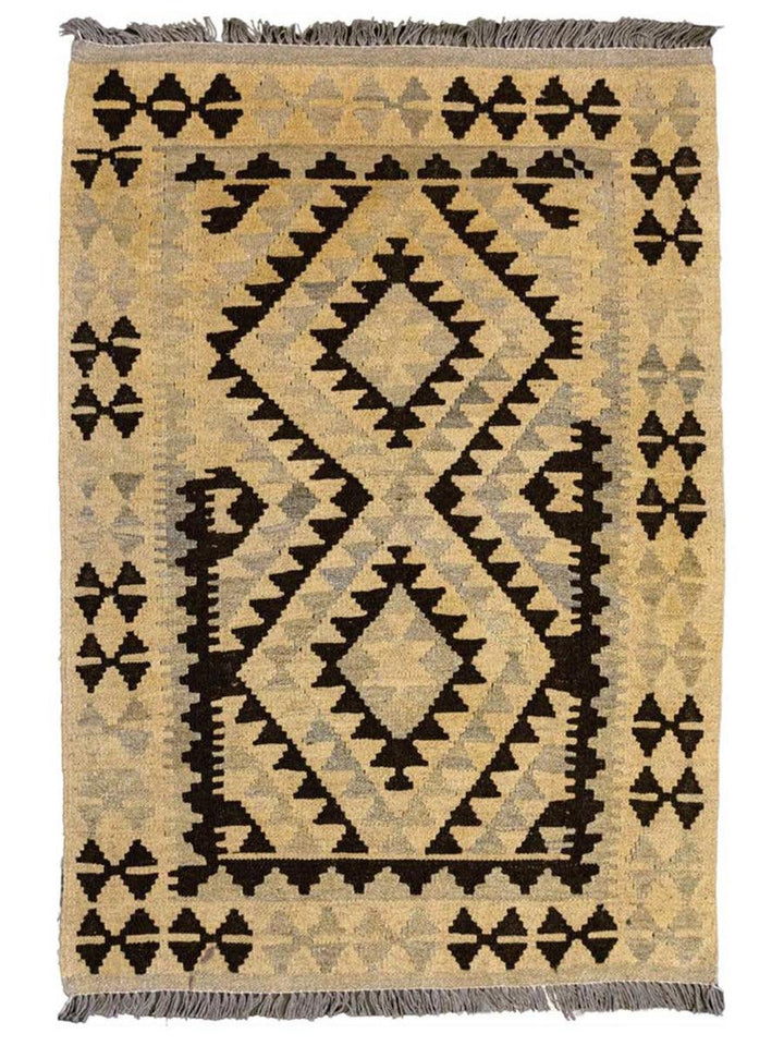 Nuetral Bohemian Kilim - Size: 3.10 x 2.9