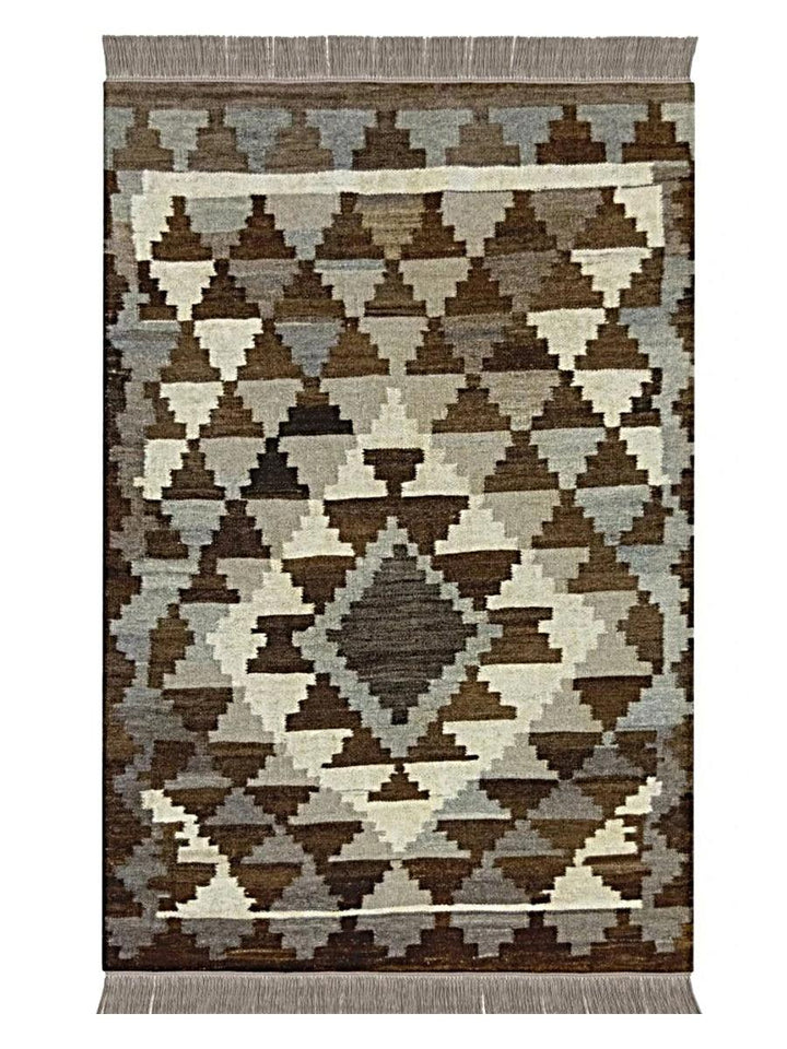 Nuetral Bohemian Kilim - Size: 5.2 x 3.3