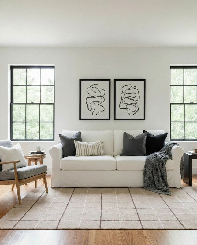 Modern Flatweave Rug - Size: 9.6 x 6.8