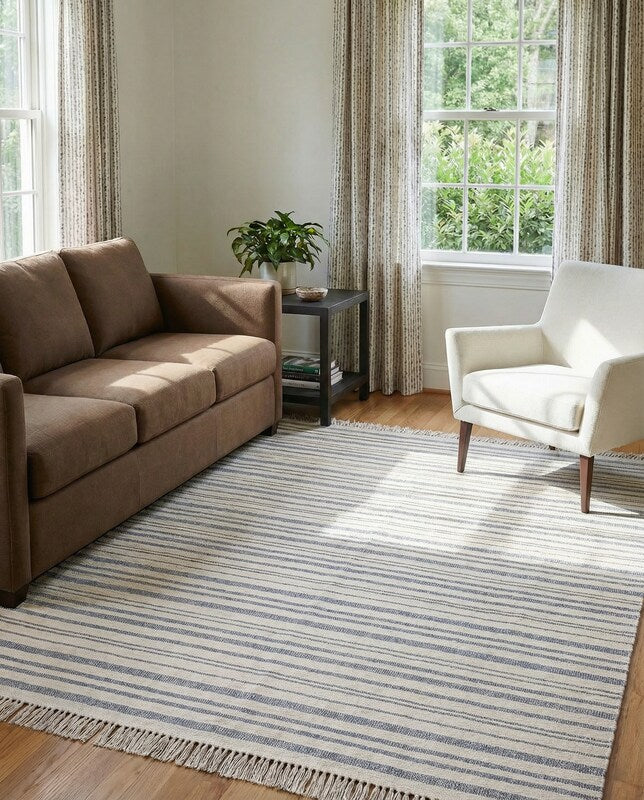 Modern Flatweave Rug - Size: 9.11 x 6.7
