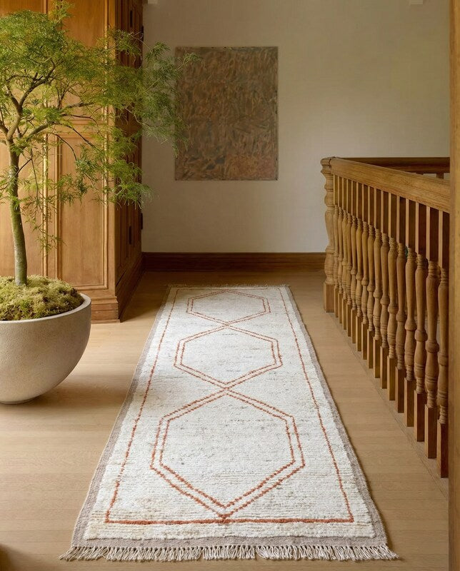 Moroccan Modern Runner - Size: 8.2 x 2.9