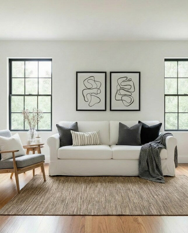 Modern Flatweave Rug - Size: 7.6 x 5.3