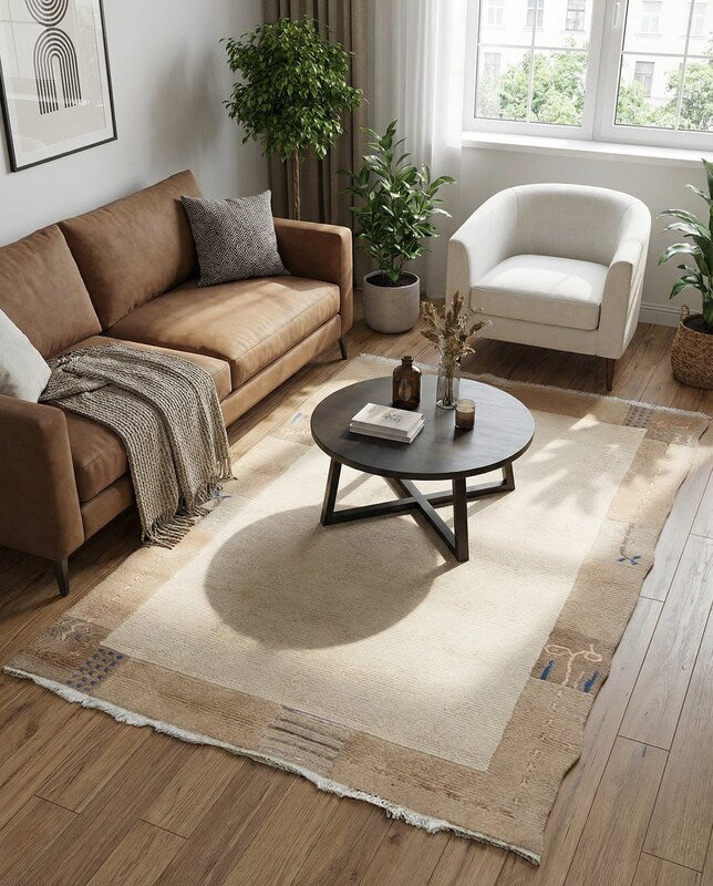 Gabbeh Modern Rug - Size: 5.8 x 4