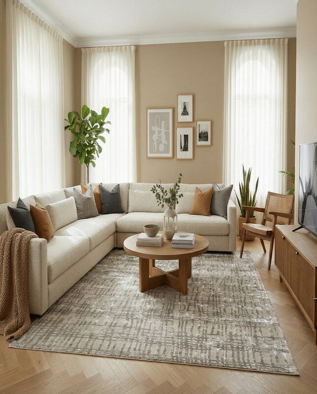 Arlo Hand Tufted Rug - Size: 9 x 6.2