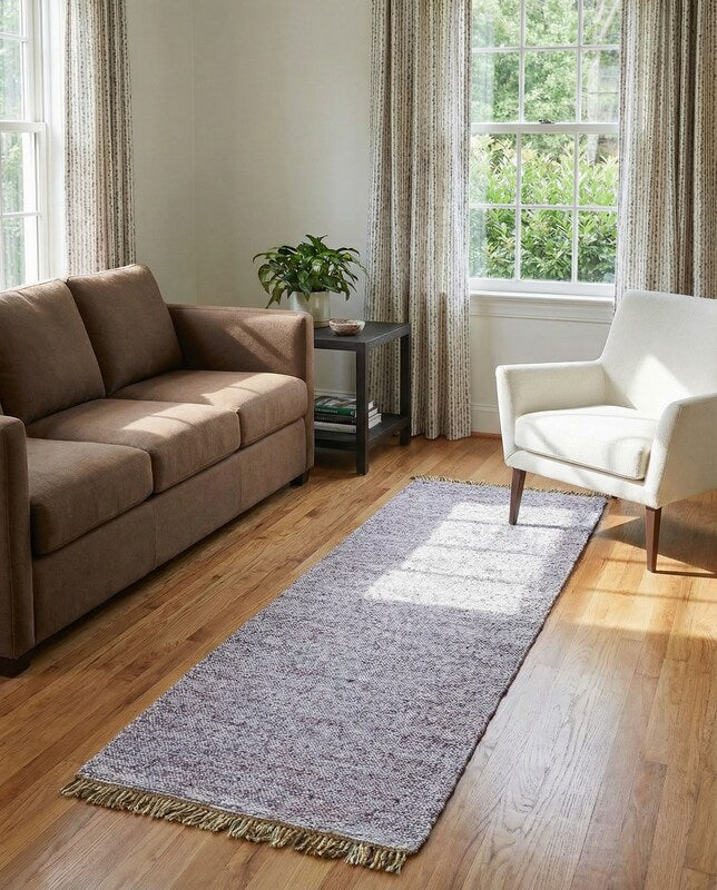 Teppich mit blauen Streifen – Größe: 7,5 x 5