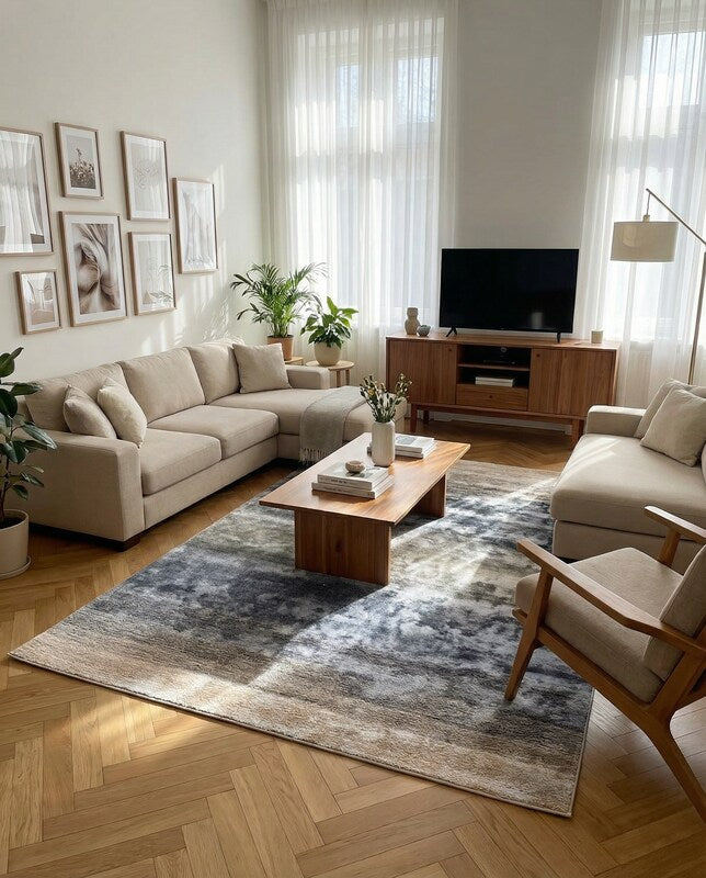 Rava Hand Tufted Rug - Size: 8.10 x 5.11