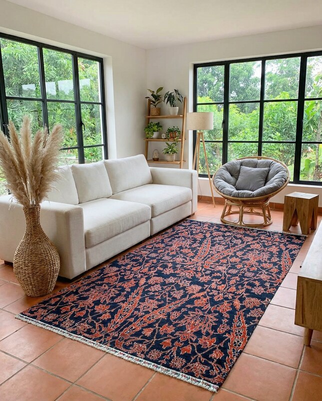 Blumenteppich - Größe: 9,7 x 5,7