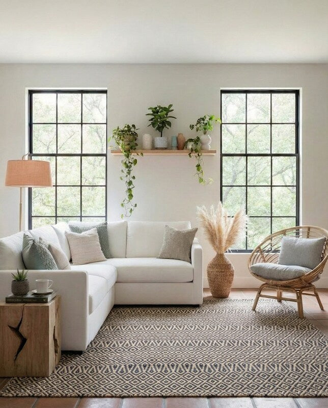 Modern Flatweave Rug - Size: 8 x 5.6