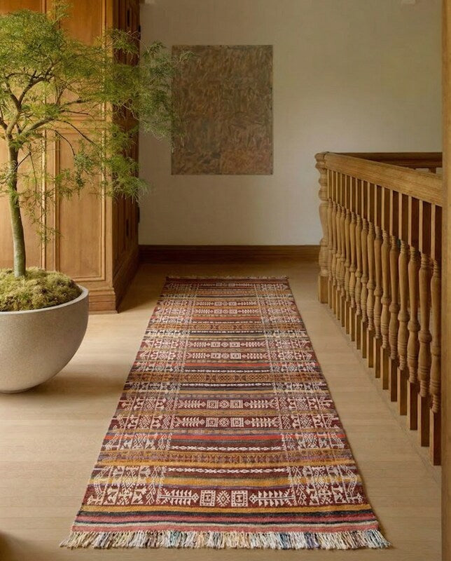 Antique Afghan Kilim Runner - Size: 10.2 x 3.11