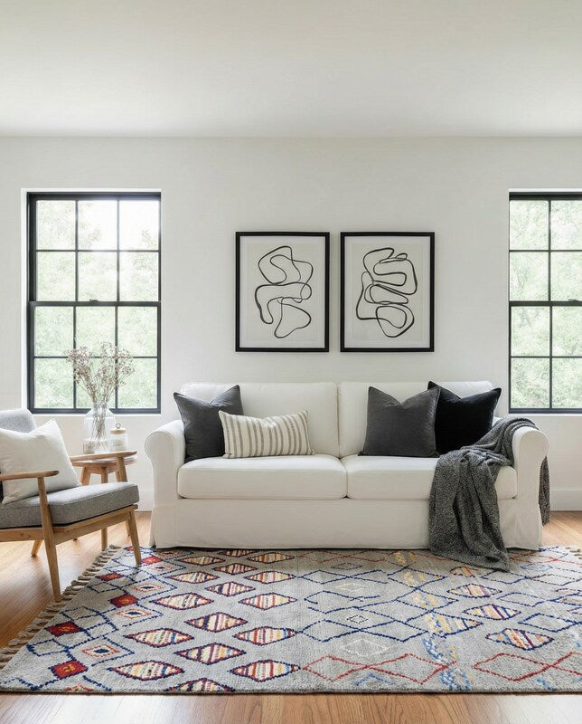 Moroccan Modern Rug - Size: 8 x 5.3