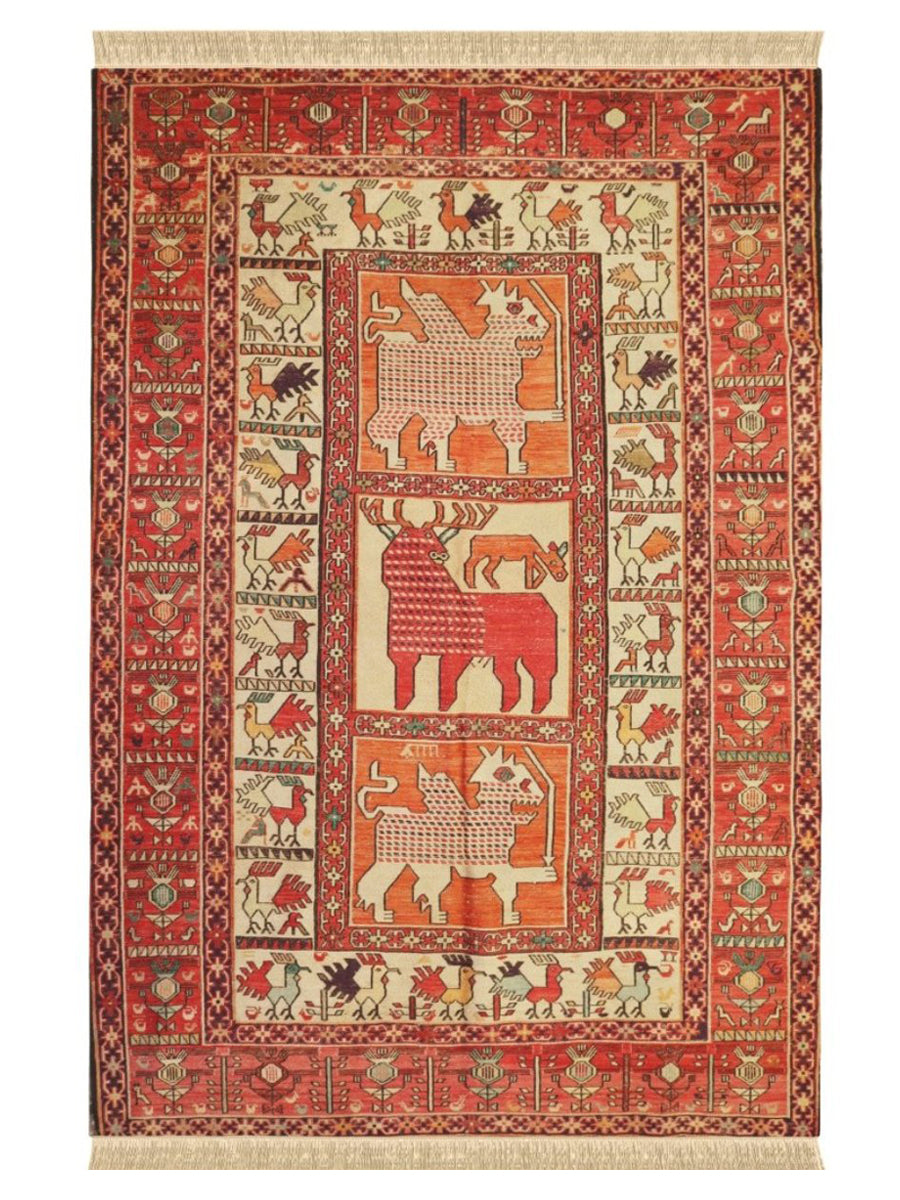 Sumak Silk Kilim - Size: 6 x 4 - Imam Carpet Co