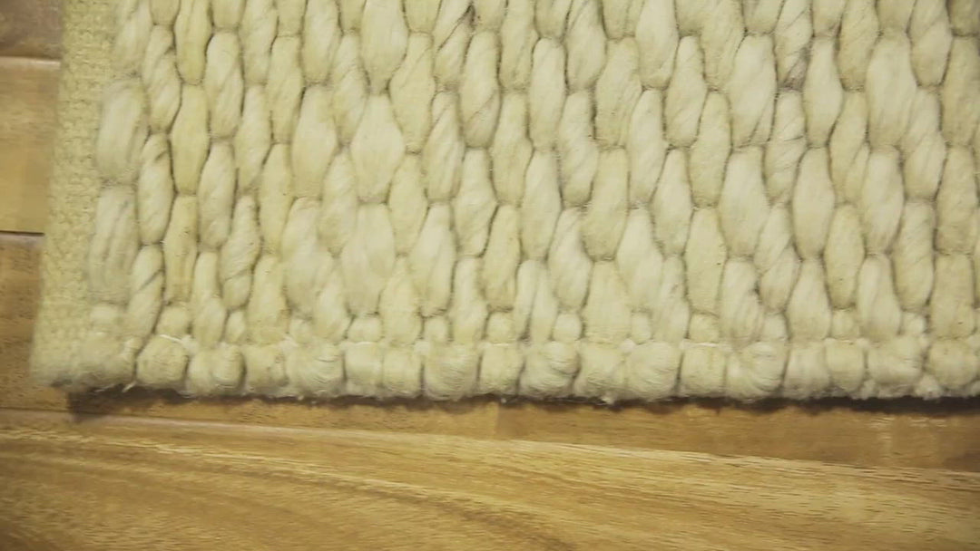 Modern Wool Braided Rug - Size: 7.8 x 5