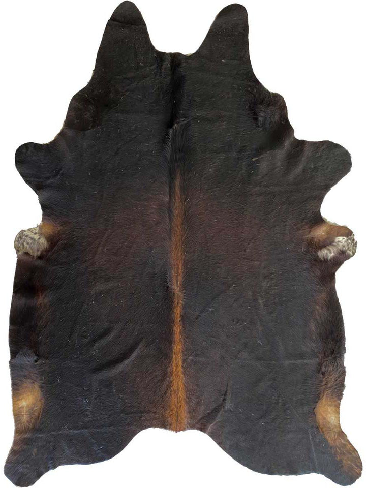 Black Authentic Cowhide - Size: 7.9 x 6.2 - Imam Carpet Co