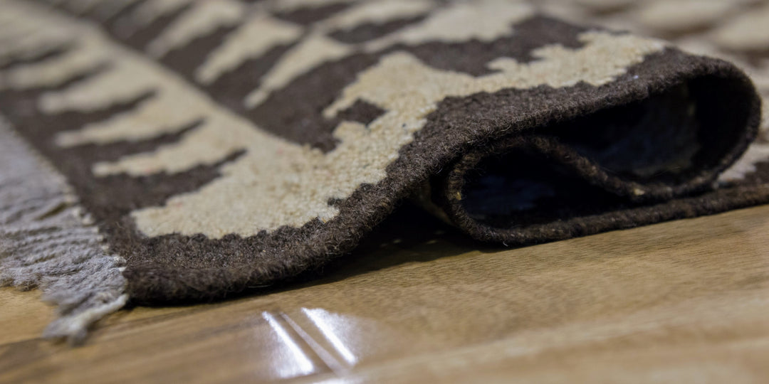 Neutral Bohemian Kilim - Size: 3.11 x 2.7 - Imam Carpet Co