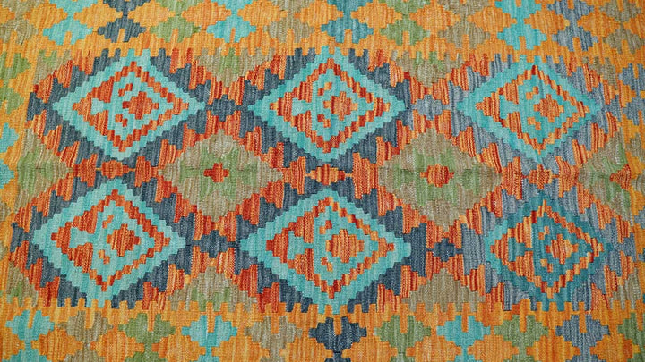 Colourful Bohemian Kilim - Size: 5.6 x 3.11 - Imam Carpet Co